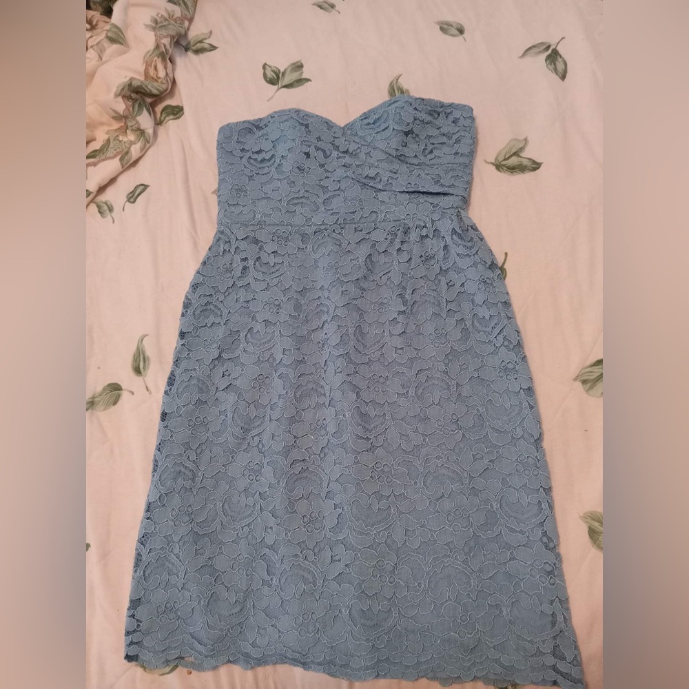 Blue David’s Bridal dress